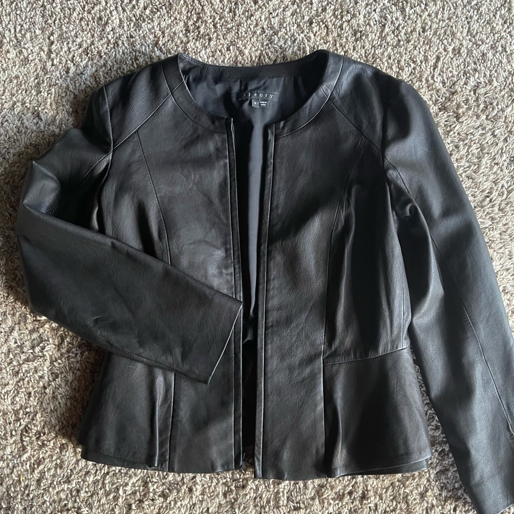 THEORY Leather Jacket size 6 ~ buttery soft!